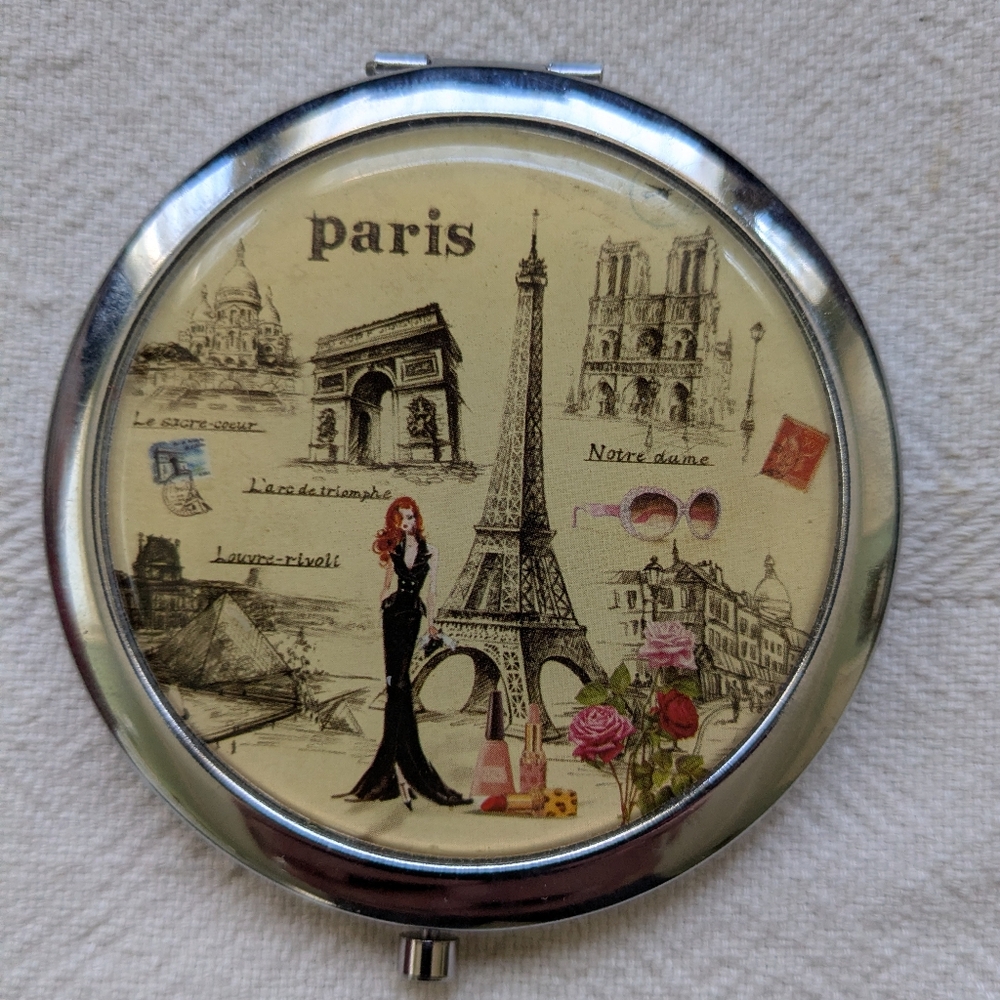 Paris Themed Compact Mirror